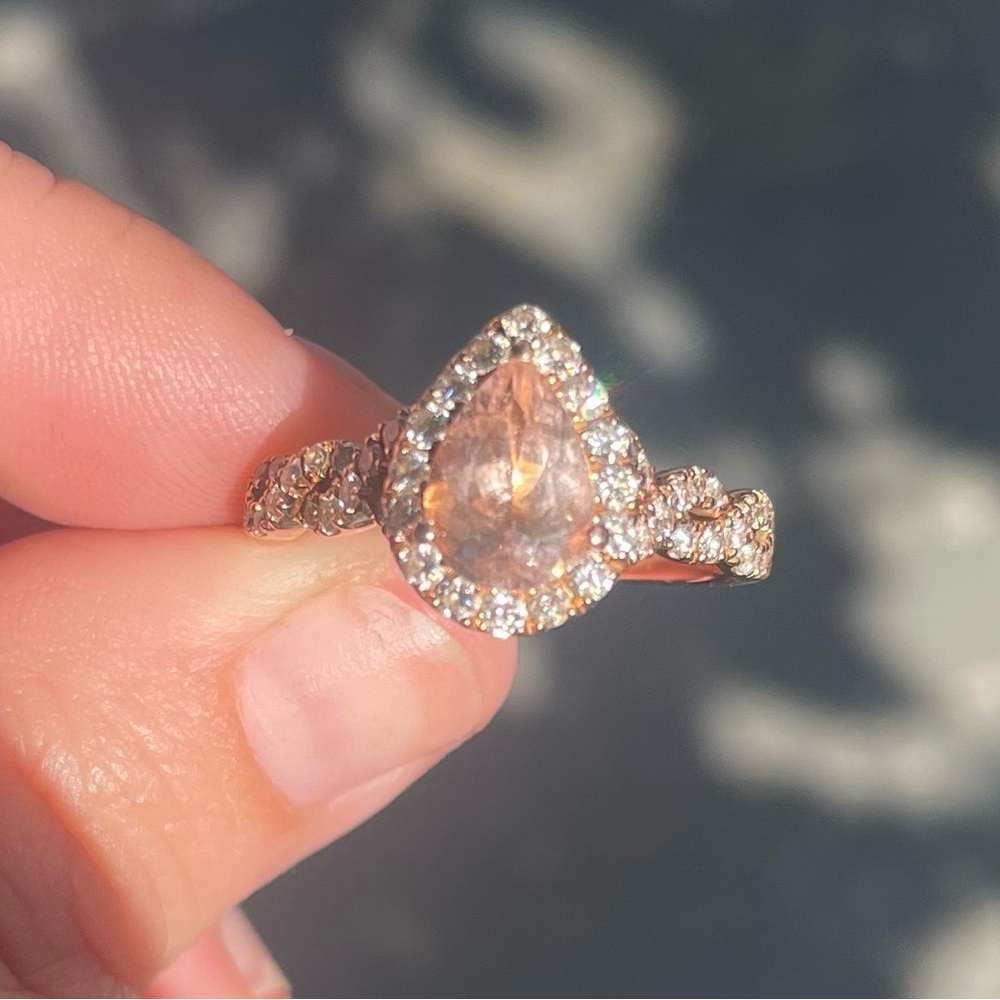 ✨ Neil Lane 2ct Morganite & Diamond Engagement Ring – 14K Rose Gold ✨
